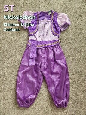 Nickelodeon Shimmer & Shine Girls Purple Halloween Dress-Up Costume - 5T